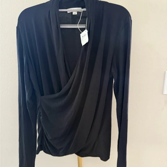 Vince Fixed Wrap Long-Sleeve Top - Picture 4 of 8